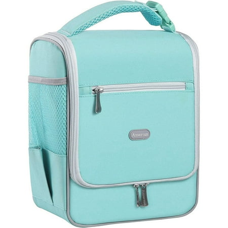 

Lunch Box Kids Insulated Lunch Bag Women Men Cooler Bag For Teen Girls Boys Adult Bento Box With Multi-Pocket For School Picnic Office Work Easy To Clean (Spill-Resistant Sea Blue)