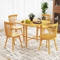 thumbnail image 3 of Patiojoy Square Drop Leaf Dining Table 36" Compact Folding Kitchen Table for 2-4 People Natural, 3 of 10