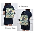 thumbnail image 4 of FORMRS Women's Travel Backpack Purse Anti-Theft Hidden Pockets Casual Shoulder Bag, Green Animals Pattern, 4 of 7