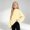 Yellow, variant on Girls Neck Sweatshirt Long Sleeve Loose Fit Pullover Casual Solid Color Tops Fashion Oversized Clothing for School Daily Outdoor