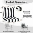 thumbnail image 6 of SDJPOI 2 Set Outdoor Deep Seat Cushions, 24"x24"X4.3" Waterproof Fade-Resistant Patio Furniture Cushions with Removable Covers & Adjustable Ties for Chairs, Sofa, Couch, 6 of 6