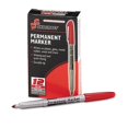 thumbnail image 1 of Skilcraft 7520-01-511-4324 Marqueur Permanent Pointe Fine, Rouge (Lot de 12), Noir, 1 of 3