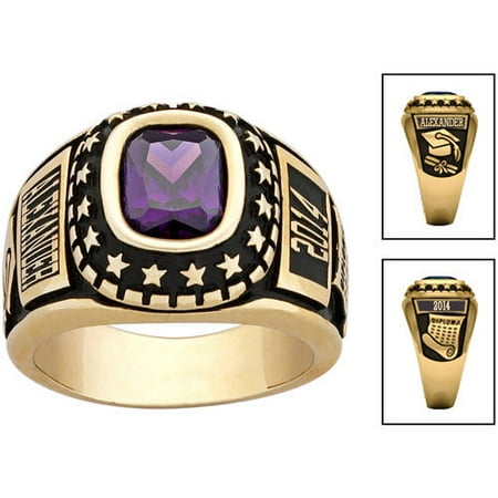 Freestyle, Men's Yellow Celebrium Classic Graduation Birthstone Class Ring, Personalized, High School or College Graduation
