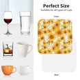 thumbnail image 6 of Naloa White Marble Pattern Sunflower Coasters for Set of 4 - PU Leather Coasters, Coasters for Table Cup Tea Coffee Beer, Decorative for Kitchen Homedecor (Round), 6 of 6