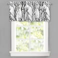 thumbnail image 3 of DriftAway Tree Branch Abstract Ink Printing Lined Thermal Insulated Window Curtain Valance Rod Pocket 52" x 18" Plus 2" Header, Black White 2 Pack, 3 of 7