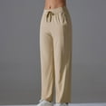 thumbnail image 2 of aidice Workout Pants for Women Summer Loose Thin Drawstring Straight Leg Athletic Pants with Pockets, 2 of 4