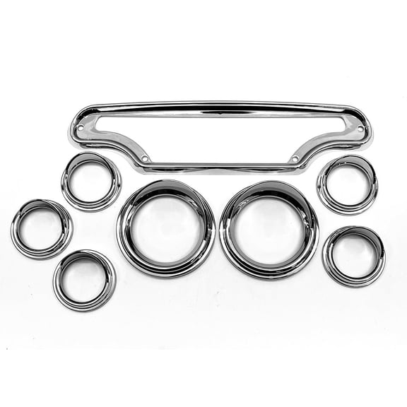2002-2005 Peterbilt 379 378 Complete Center Counsel Chrome Guage Kit