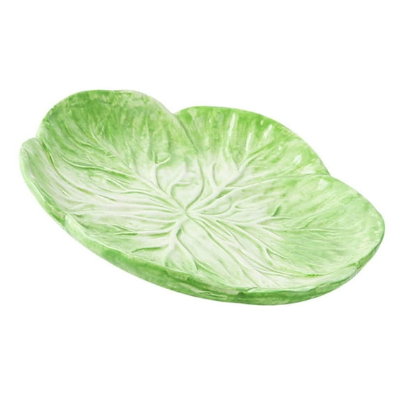 Cabbage Shaped Ceramic Bowl for Candy, Fruit, Appetizers - Serving Dish, Pasta Bowl - Green