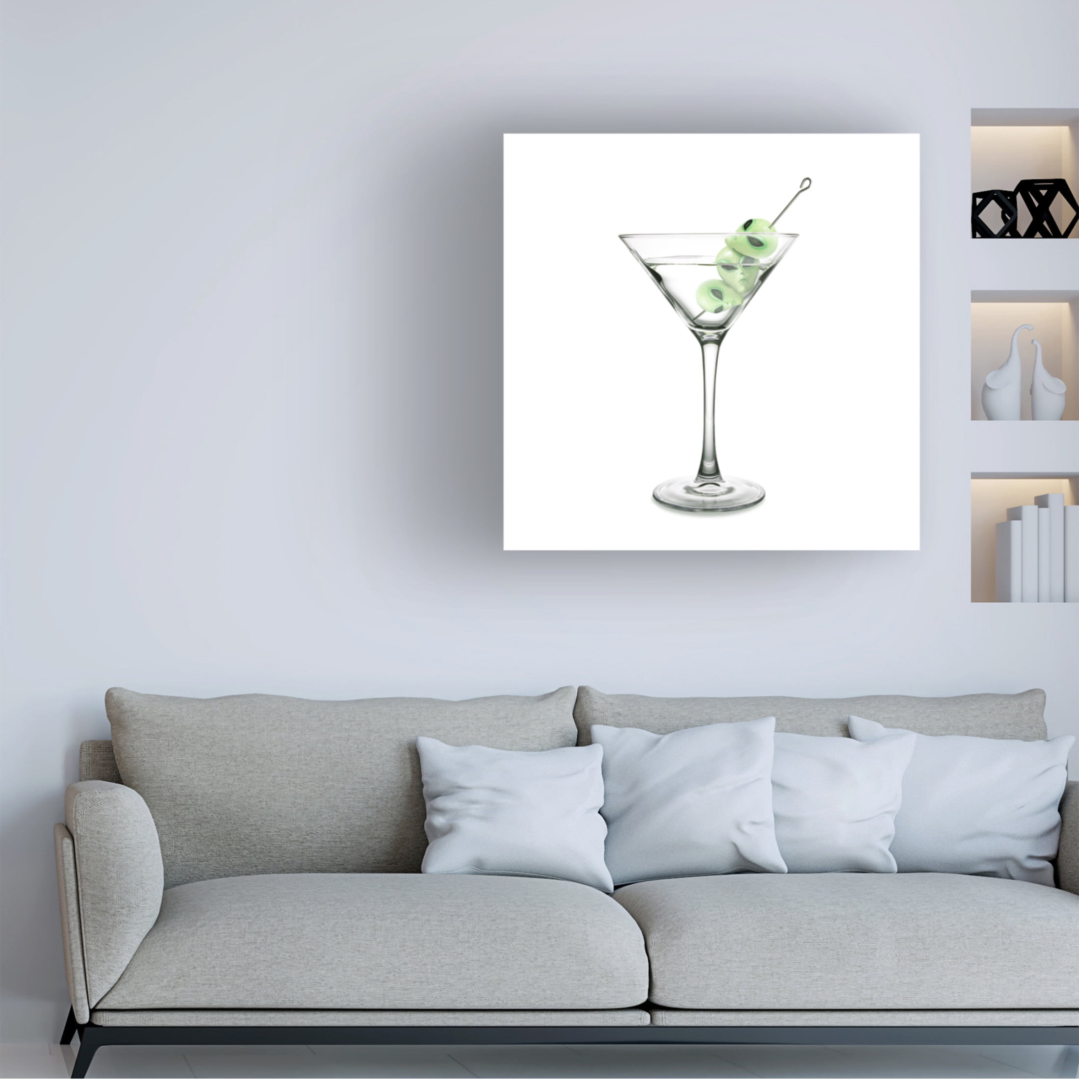 Trademark Fine Art Artem Pozdniakov  UFO Martini Canvas Wall Art
