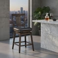 thumbnail image 3 of Resenkos 24 inch Swivel Upholstered Counter Height Bar Chair with Rubber Wood Legs, Bar Height Stools, Bar Stools for Kitchen Island for Kitchen, Dining Room, 3 of 8