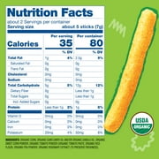 (4 pack) Earths Best Organic Teething Crunchy Sticks Garden Veggie Puffed Baby Snack, 0.56 oz Bag