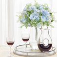 thumbnail image 2 of 3pcs Artificial Flowers Bouquet Fake Peony Silk Hydrangea Wildflowers Arrangements with Stems for Wedding Home Centerpieces Decor (Light Blue), 2 of 5