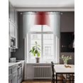 thumbnail image 3 of Red Grey White Swag Valances for Windows, Small Curtains Drapes, Farmhouse Ombre Color Modern Simple Kitchen Window Curtains Over Sink Rod Pocket Window Treatment Valance for Bedroom/Bathroom 56"x36", 3 of 5