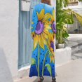 thumbnail image 3 of Sunflowers Blue Sky Art Women's Long Dress Long Sleeves Dress Vintage Dresses Party Maxi Dress High Waist Dress, 3 of 4