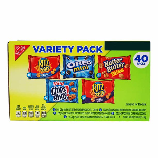 Nabisco Cookie & Cracker, Variety Pack, 1 oz, 40count