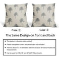 thumbnail image 3 of Gray Palm Tree Pillow Covers 18X18 InchTropical Coconut Trees Coastal Plants Decorative Pillow Cases Set of 2 Summer Retro Cotton Linen Throw Pillows Home Decor for Sofa Couch Cushion Outdoor, 3 of 6