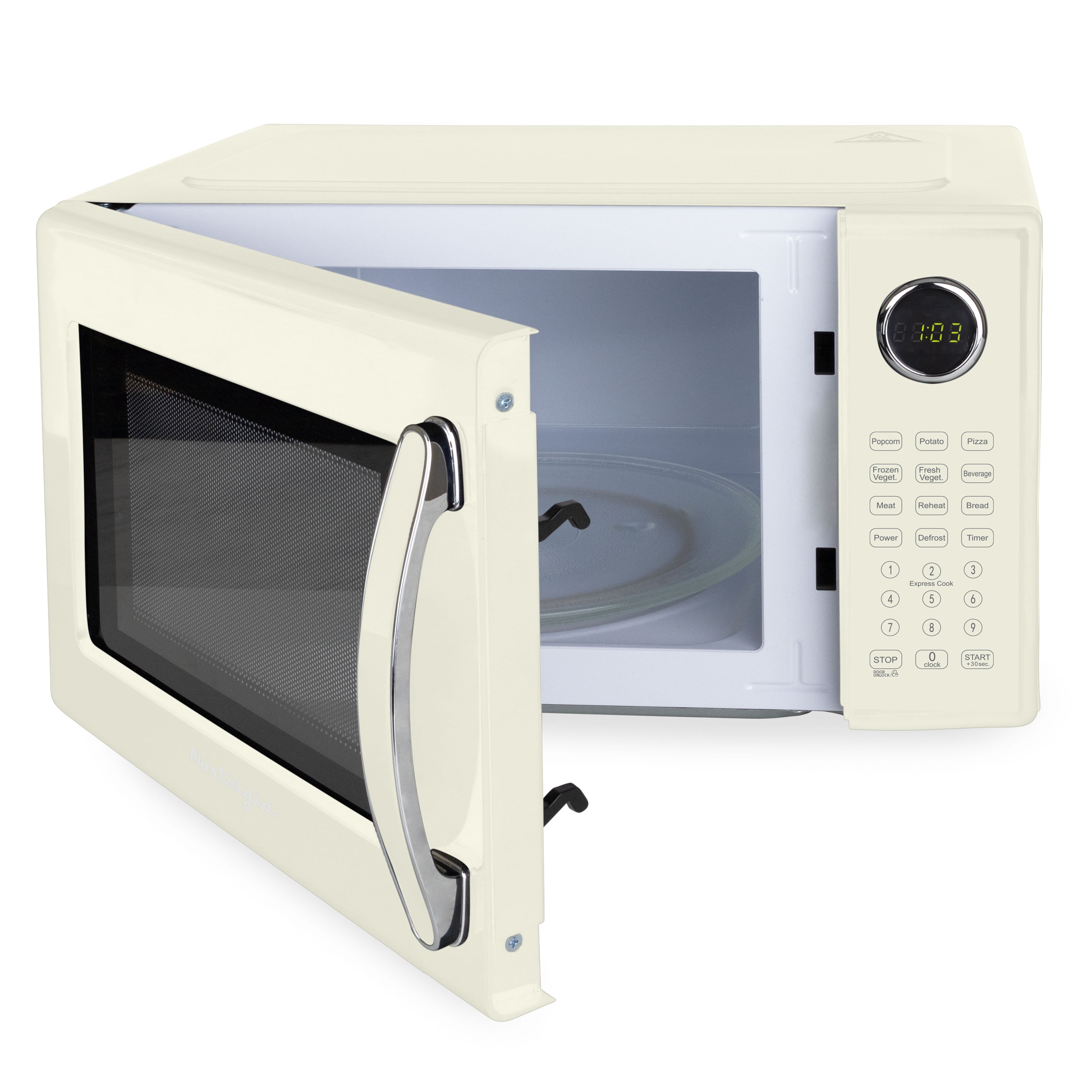 Retro 1.1 cu. ft. Countertop Microwave Oven, Ivory