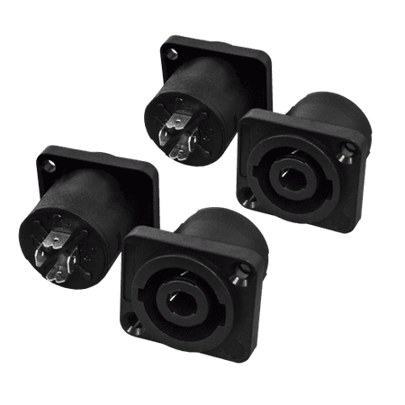 Neutrik Speakon Panel Mount - SKP Pro Audio MS-4C Panel Mount Speakon (4-Pole) Male Receptacle x4