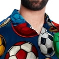 thumbnail image 5 of Football Men's Short Sleeve Shirts, Casual, Printed, Button Down Short, Summer Beach Shirts, Unisex, 5 of 6