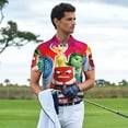 thumbnail image 4 of Lsque inside out 2 Pattern Golf Shirts for Men Dry Fit Print Moisture Wicking Performance Short Sleeve Polo Shirt-3X-Large, 4 of 7