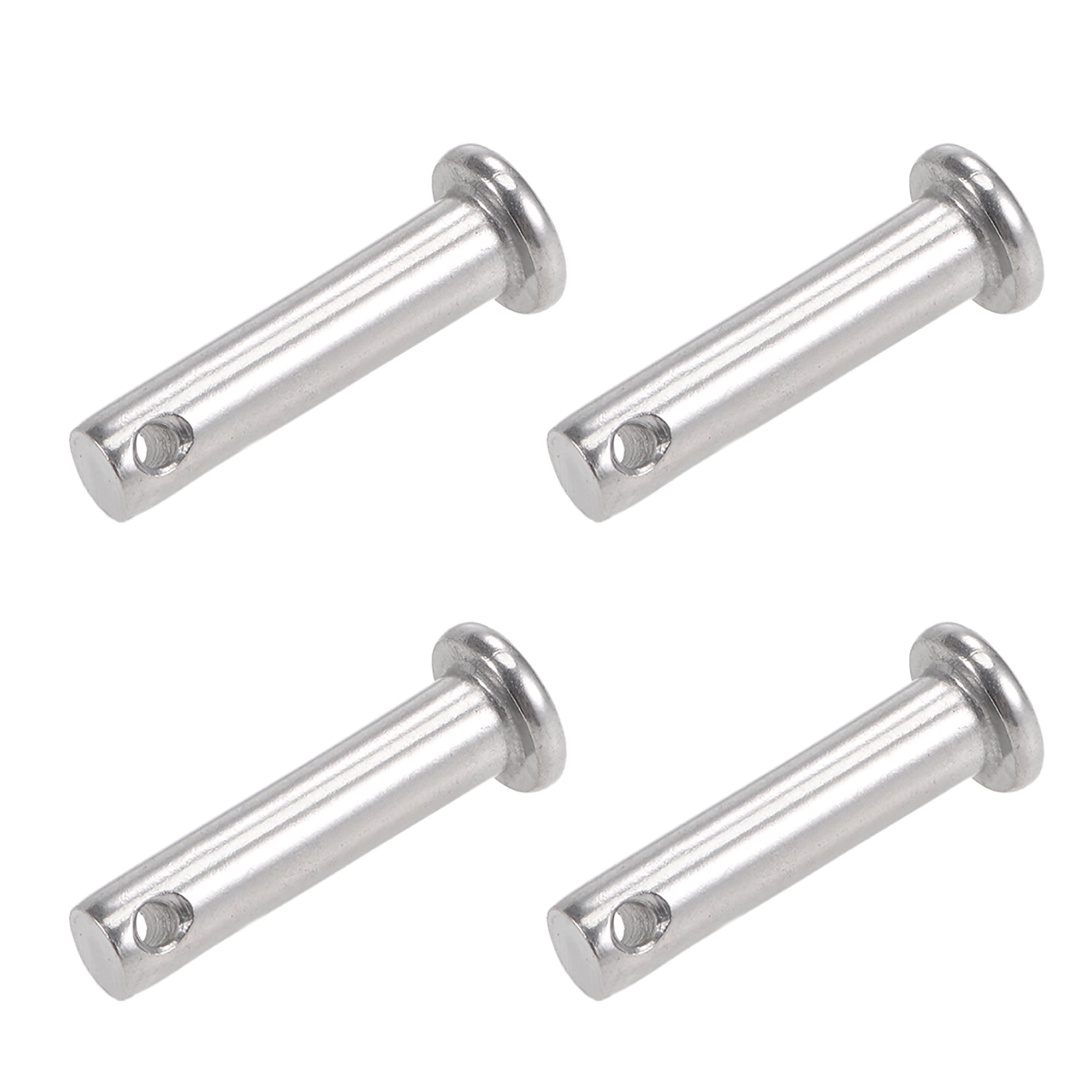 Single Hole Clevis Pins 6mm x 25mm Flat Head 304 Stainless Steel Link