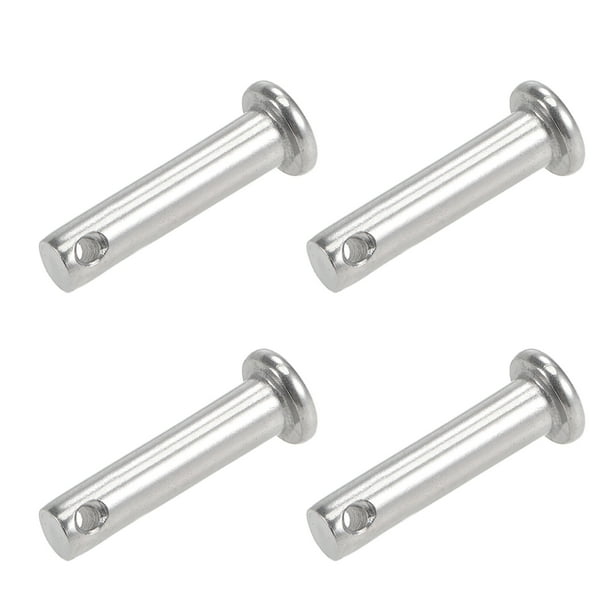 Single Hole Clevis Pins 6mm x 25mm Flat Head 304 Stainless Steel Link