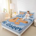 thumbnail image 4 of Homewish Be Cappy Queen Sheet Sets,Cartoon Animal Capybara Flat Sheet,Blue Brown Queen Fitted Sheet For Boys Kids,Super Cozy Room Decor,4pcs, 4 of 7