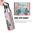 thumbnail image 4 of Yayeee 20oz Insulated Water Bottle Double Wall Stainless Steel with Flip Straw Lid, Sea Boat, 4 of 7