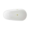 thumbnail image 5 of Elegant Kitchen & Bath BT30259GW-BGD 59 in. Bathtub, Glossy White with Brushed Gold Trim, 5 of 8