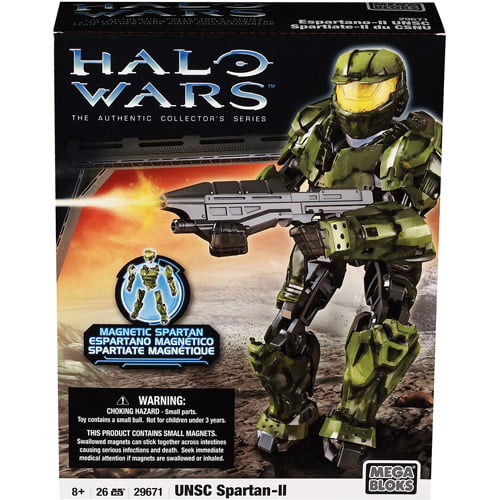 Halo Mega Bloks UNSC Green Spartan with Sniper Rifle Figure 