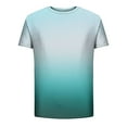 thumbnail image 4 of Njoeus Big & Tall Shirts for Men's Muscle T-Shirts Mens Fashion Gradient Tee Shirts Short Sleeve Athletic Workout Gym T Shirts for Men Bodybuilding Tees M-5XL, 4 of 5