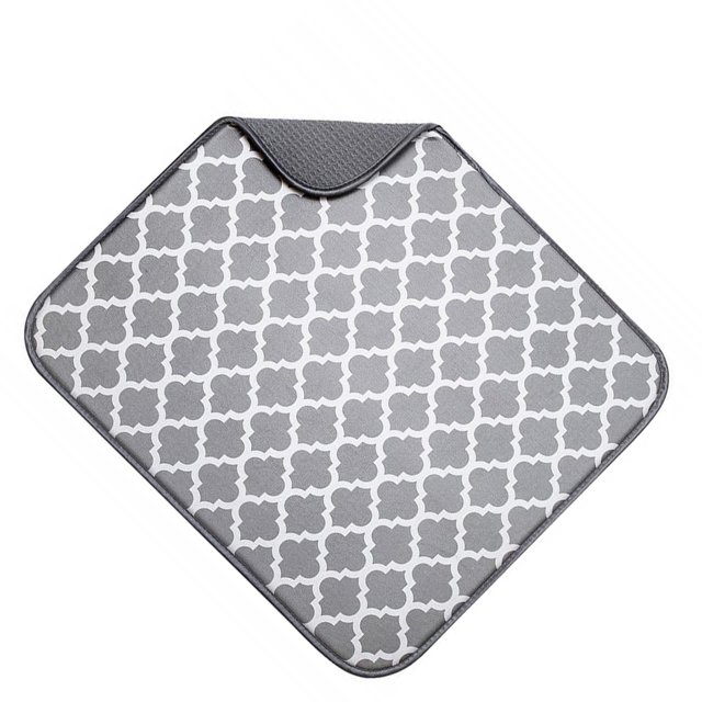 Bearachild Apto para servir utensilios y cristalería: la alfombrilla escurreplatos protege el mostrador de arañazos y rozaduras. Alfombrilla Mostrada Gris oscuro METRO 40*30 cm