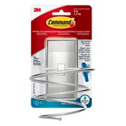 Command Hair Dryer Holder, Satin Nickel, 1 Holder, 2 Water Resistant Strips, Bathroom Organization