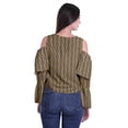 thumbnail image 4 of Moomaya Plus Size Cold Shoulder Top Printed Ladies Tops Blouses Women Party Tops, 4 of 4