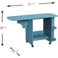 thumbnail image 4 of Expandable Rolling Sewing Table and Craft Station, Turquoise, 4 of 24