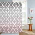 thumbnail image 2 of Bathroom Shower Curtain Geometric Moroccan Texture Waterproof Shower Curtains with Hooks, Pink Grey Ombre Art Bath Curtains Bathtub Curtain Home Decor 60x72in, 2 of 9