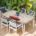 thumbnail image 2 of Vintage Valentine's Day Table Cloths for 5 Foot Rectangle Tables, Truck Love Heart Roses Romantic Retro Patio Waterproof Elastic Fitted Tablecloths, Washable Rectangular Table Cover for Camping, 2 of 8