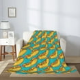 thumbnail image 2 of Hirioo Hot Dogs 8 for Flannel Blanket, Cozy and Warm Throw for Bed or Couch ,Perfect for All Seasons-40"x30", 2 of 6
