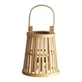 thumbnail image 4 of Linterna Colgante de Ratán de Bambú con Asa para Interior Y Exterior, Portavelas, Patio, 4 of 9