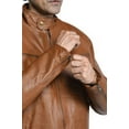 thumbnail image 5 of Men's Brown Leather Jacket, 5 of 6