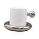 thumbnail image 3 of Juego de platillo de taza , taza de té de 300 ml, tazas de cerámica divertida y novedosa, taza de café para café en casa de café espresso Café plateado, 3 of 8
