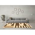 thumbnail image 3 of Ahgly Company Indoor Round Abstract Orange Modern Area Rugs, 7' Round, 3 of 4