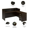 thumbnail image 5 of Arrive 72W x 72D L Reception Desk with Drawers in Mocha Cherry - Engineered Wood, 5 of 11