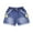 za-Blue, variant on breaise Little Girls Jean Shorts Cut Off Denim Shorts Elastic Waist Shorty Shorts for Teen Girls