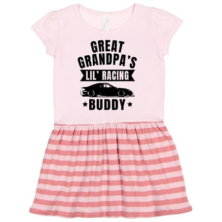 

Inktastic Great Grandpas Lil Racing Buddy Gift Toddler Girl Dress