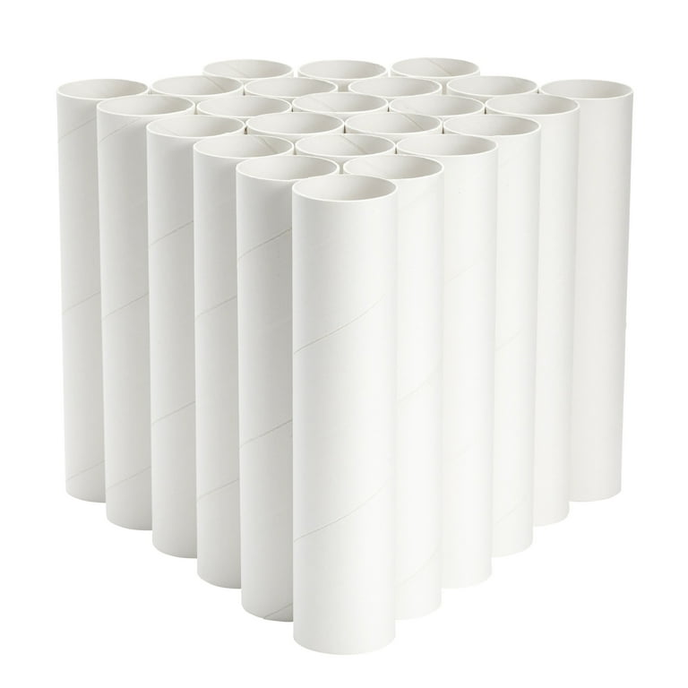 12 Rolls Cardboard Tubes for Crafts, DIY, Classroom Projects, 8 Inches,  White
