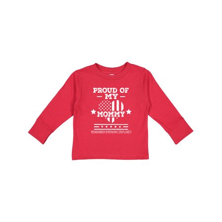 

Inktastic Military Mommy Proud Of Gift Toddler Boy or Toddler Girl Long Sleeve T-Shirt