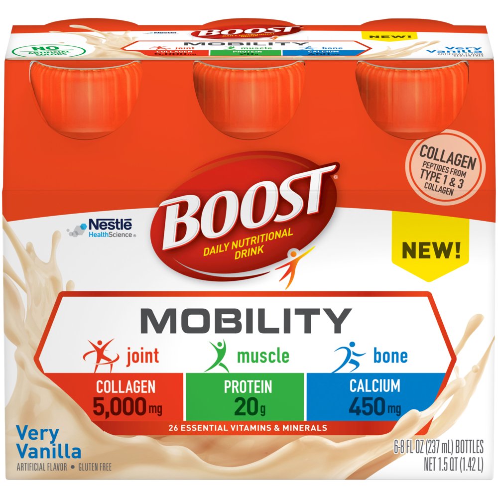 Boost Mobility Ready to Drink Daily Nutritional Drink, Very Vanilla, 24
