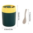 thumbnail image 3 of Nsxcdh Traveling Breakfast Cup with Spoon 500ml Microwave Safe Sealing Handle Stainless Steel Liner 6.29x2.75in Portable Soup Oatmeal Water Mug Student Christmas Gifts for Grandkids, 3 of 3