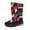 Red, variant on Camo Mid Calf Winter Snow Boots for Women Men Cold Weather Thicken Fleece Lined Warm Unisex Waterproof Trekking Hiking Skiing Boots Grey Size 10.5